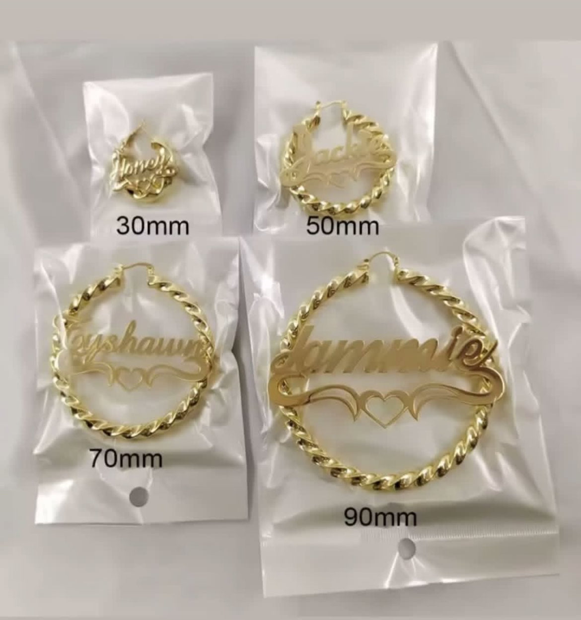 Custom Name Hoop Earrings