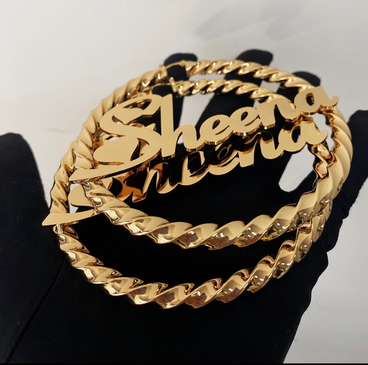 Custom Name Hoop Earrings